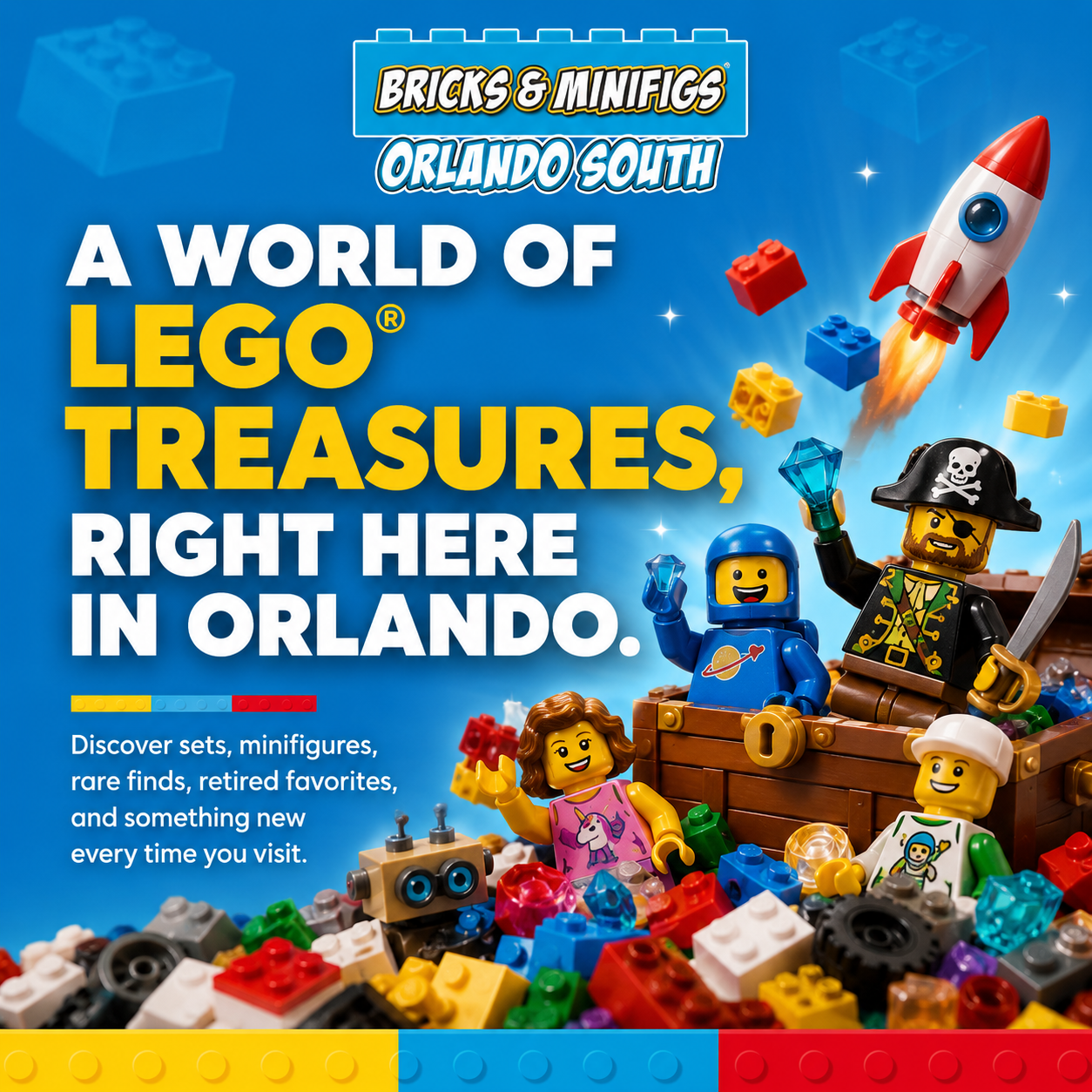 Bricks & Minifigs Orlando South — A World of LEGO® Treasures, Right Here in Orlando.