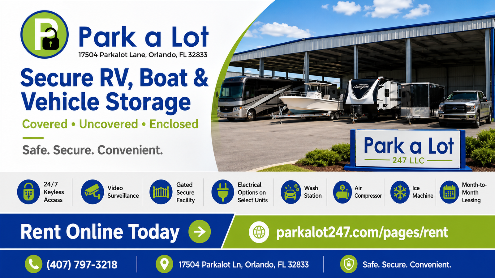 Park a Lot 247 — Secure RV, Boat & Vehicle Storage in Orlando
